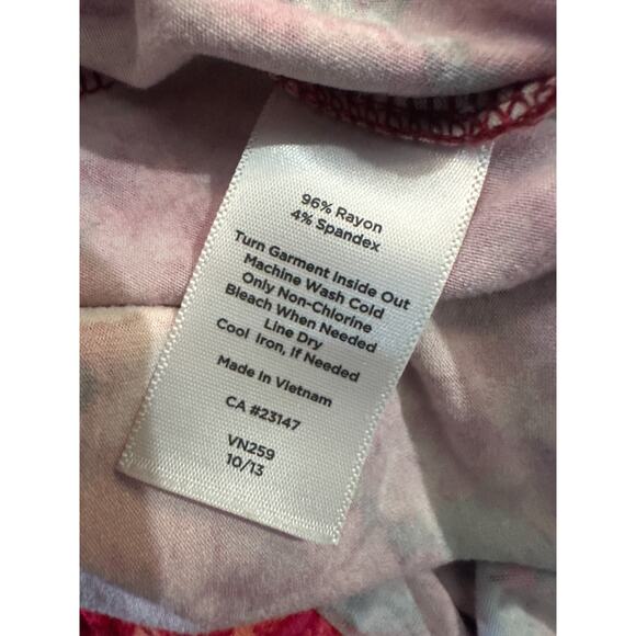 Talbots Floral Cap Sleeve Top Stretchy Knit Scoop Neck 3Xp Plus Size 3X Petite - Picture 8 of 10